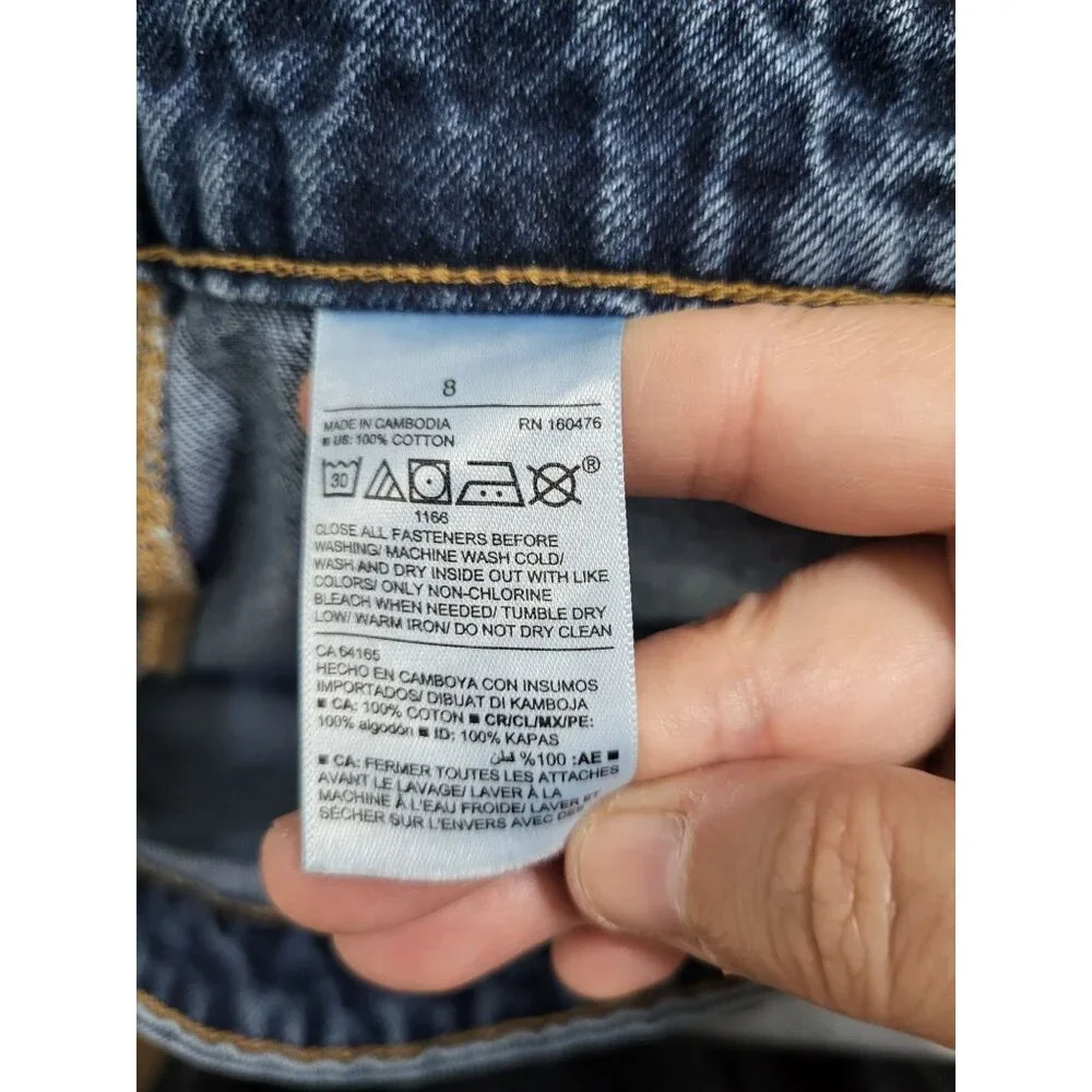 Old Navy Women's SZ 8 Button-Front A-Line Midi Jean Denim Skirt - Picture 8 of 8